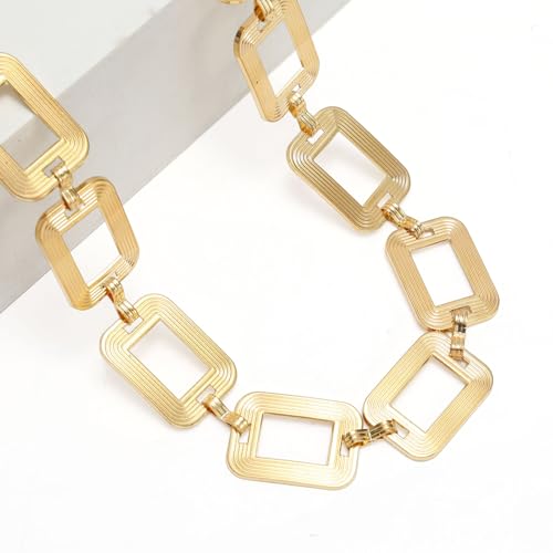 Chian Belt for Women Fashion Boho Metal Waist Body Chain Circle Link Belt4