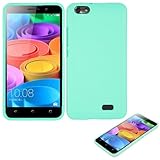 Phone Case for Straight Talk Huawei Raven LTE H892L Prepaid Smartphone Teal Matte Thick Rugged Solid TPU Flexible Gel Cover