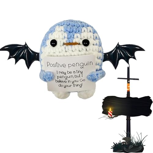 Peluche de crochet positivo,Halloween de crochet positivo | Muñeca De Ganchillo Con Tarjeta De Apoyo Emocional - Figura de afirmación positiva de apoyo emocional novedosa para cumpleaños, Día de Acció Peluche de crochet positivo,Halloween de crochet positivo | Muñeca De Ganchillo Con Tarjeta De Apoyo Emocional - Figura de afirmación positiva de apoyo emocional novedosa para cumpleaños, Día de Acció