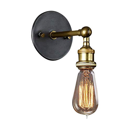 HDMY Applique Murale Vintage Industrielle En Métal Cuivre Sans Abat-Jour Applique Murale Minimaliste En Cuivre