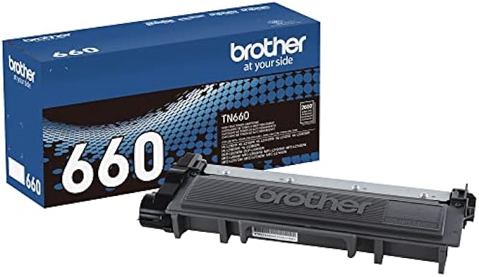 Brother Genuine High Yield Toner Cartridge, TN660, Replacement Black Toner, Page Yield Up to 2,600 Pages, Amazon Dash Replenishment Cartridge