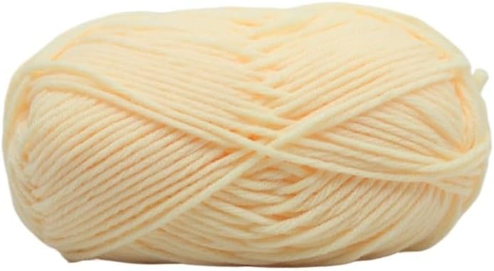5 Rolls 2.5mm Ply Milk Blend Cotton Yarn for Crocheting Thick Hand Knitting Craft(31)