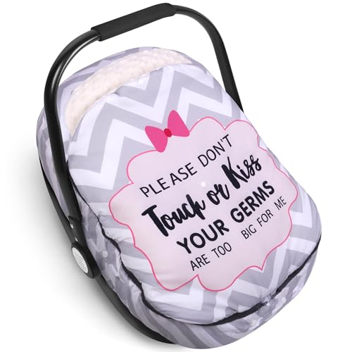 Image of Metplus Winter Baby Car Seat Cover, Blanket-Style Winter Car Seat Canopy for Babies, Warm Plush Fleece Baby Carrier Cover for Infant Boys Girls