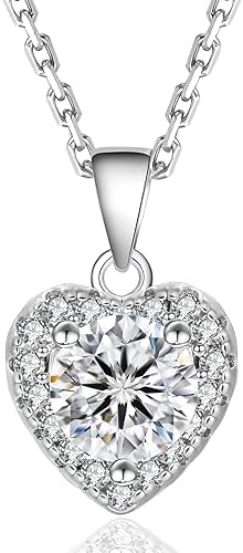 Amazon | [KRKC] モアサナイト ネックレス シルバー925 レディース 1.0  