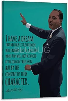 BLUDUG Black History Poster Civil Rights Leader Martin Luther King Quotes Posters (7) Canvas Painting Posters And Prints Wall Art Pictures for Living Room Bedroom Decor 16x24inch(40x60cm)
