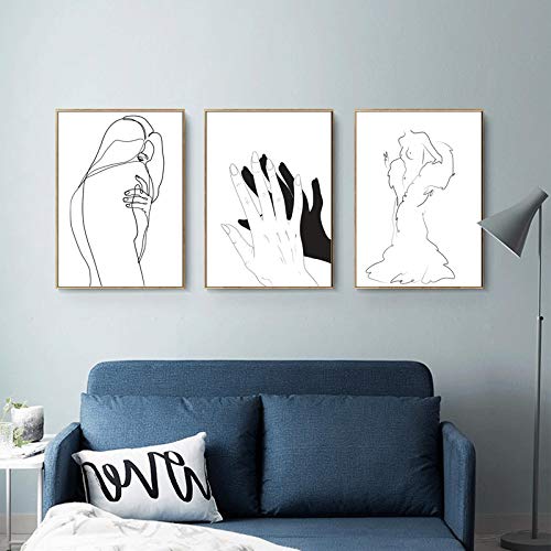 Affiches et impressions peinture mur art corps moderne abstrait affiche scandinave 50x70