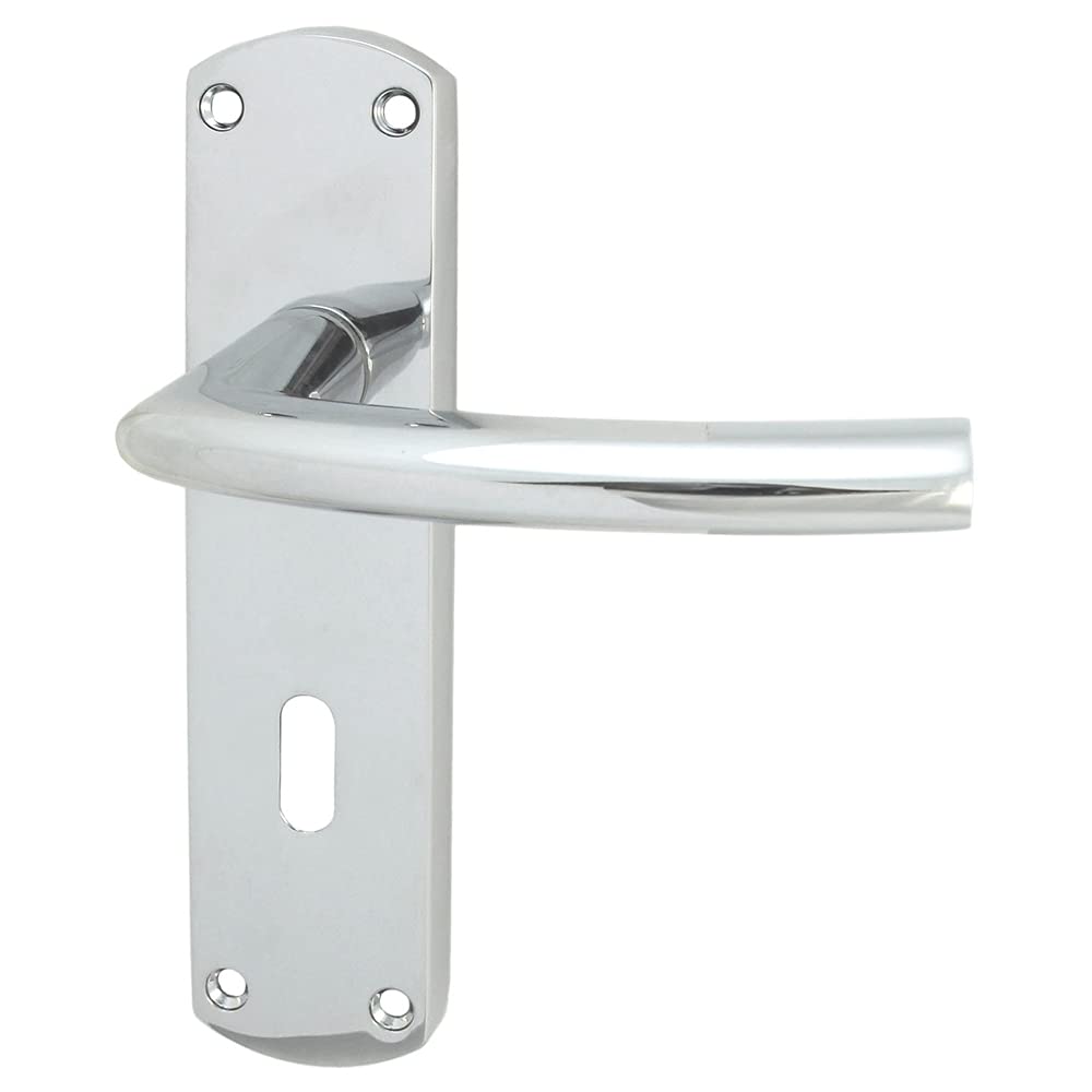 Serozzetta Dos Door Handles Lock Polished (Pair) In Chrome