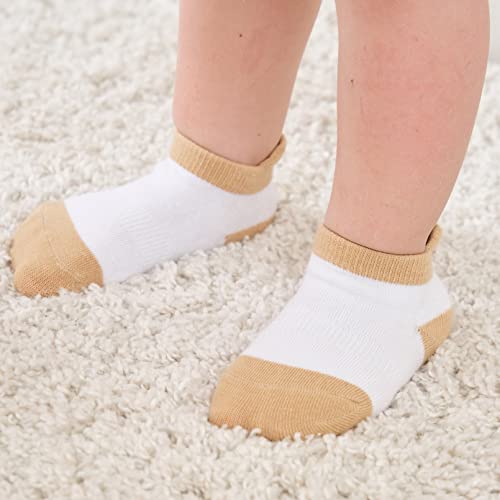 Image of Zaples Baby Non Slip Grip Ankle Socks with Non Skid Soles for Infants Toddlers Kids Boys Girls