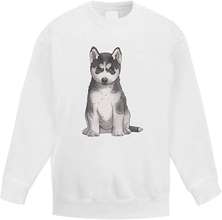 Azeeda 'Husky Puppy' Kid's Sweatshirt/Jumper (12-13 Years) (KW00100589)