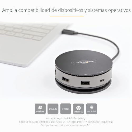 Mini Dock USB-C de StarTech con HDMI DP 4K 60Hz o VGA y Ethernet 7