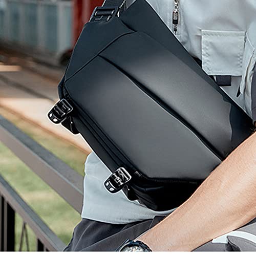 HIIHHIIHI yb – Bolsa de cintura masculina preta para cinto de viagem ao ar livre, bolsa masculina à