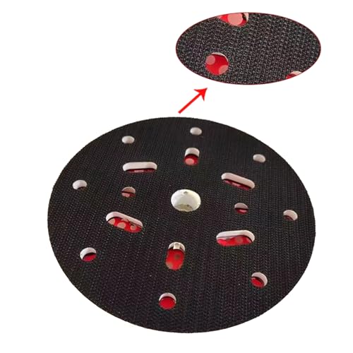 BVFDPPWQ 150mm Hook Rings Sanding Disc Backing Plate with 17 Hole Airflows Cooling Systems for Polishing Tool, Replacement Pad for Electric Polishers and Grinders - Solid and Long Lasting