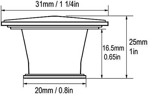 eBuilderDirect 5 Pack Polished Chrome Kitchen Cabinet Drawer Hardware Square Knobs/Handle Pulls 81091 (Square Knob 31mm)
