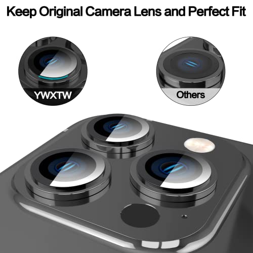 Image of YWXTW [Upgraded Camera Lens Protector for iPhone 13 Pro Max 6.7 Inch /iPhone 13 Pro 6.1 Inch, [Keep Original Camera] [Installation Frame] Tempered Glass Camera Lens Cover, 1 Set