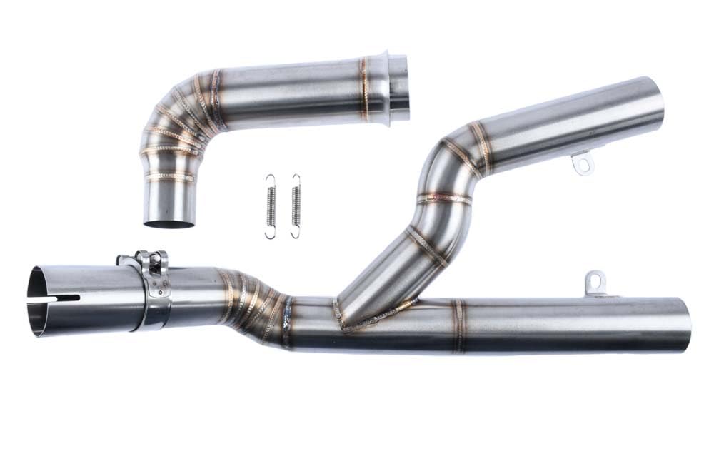 avdb - Motocykl Alt Outlet kompatybilny z 51 mm KTM SuperDuke 1290 R 2014-2019 SuperDuke 1290 GT 2016-2018 Mid Pipe Décatalyseur