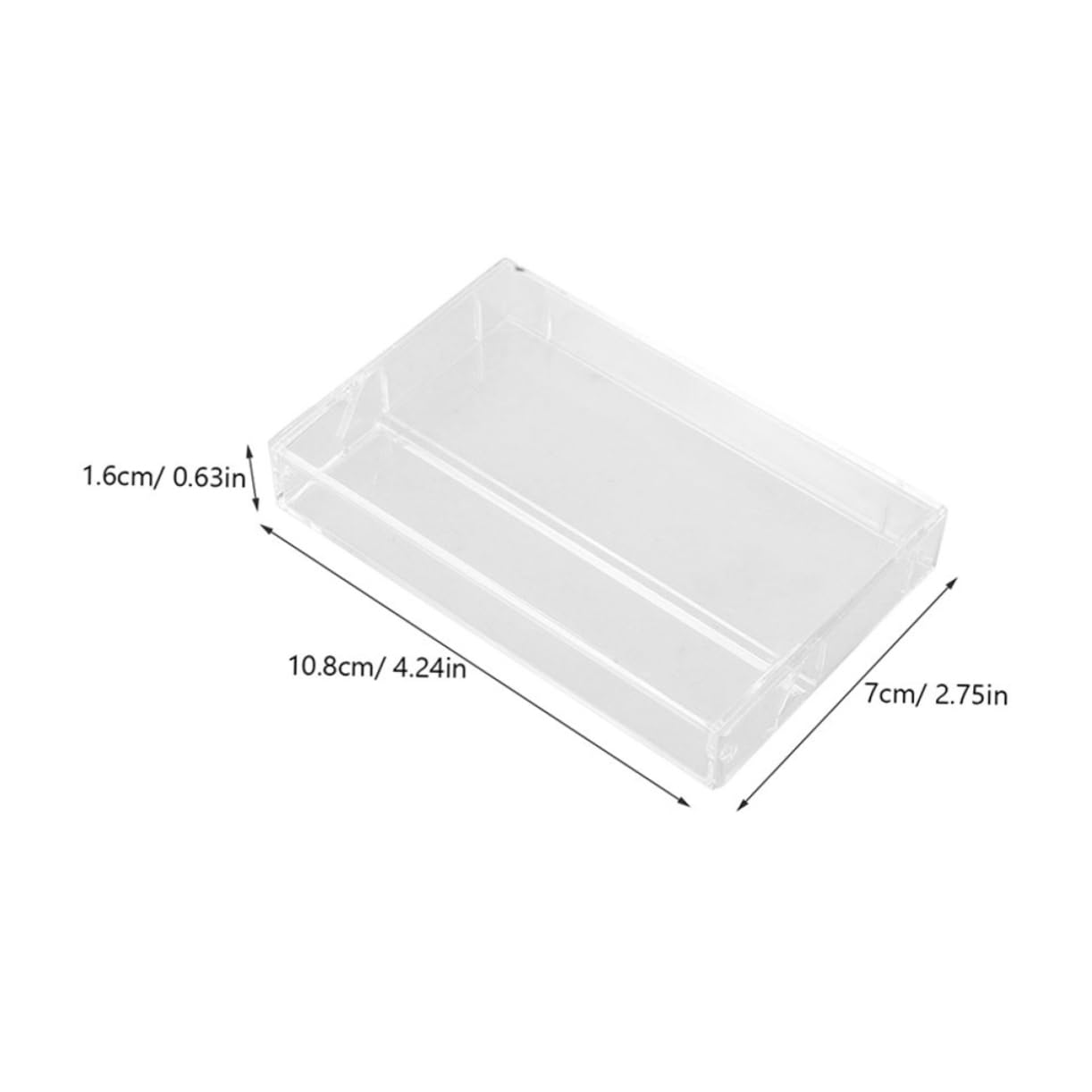 VANZACK 8pcs Retro Cassette Storage Box Decor Plastic Cassette Tape Holder Recording Organizer Music Boxes Small Storage Case