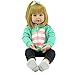 Produktbild Alian Soft Touch Silikon Rebirth Baby Doll Vinyl Spielzeug Mädchen Big Doll mit Blonde Baby Doll 60cm