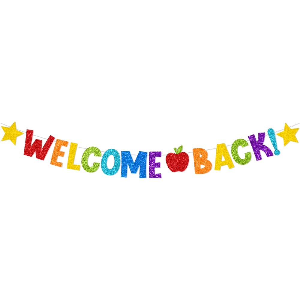 Welcome Back Girlande,Glitzer Willkommen Zurück Herzlich Wil