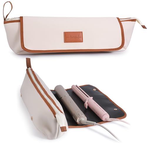 Bolso de viaje con tapete resistente al calor para herramientas de cabello miniatura 1