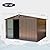 Domi Outdoor Storage Shed 10'x8', Metal Sheds Outdoor Storage with Lockable Doors & Air Vents for Patio Garden Lawn Backyard,Brown