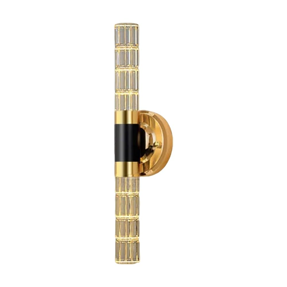 SXECAEPS Wall Sconce, Metal Lamp with Acrylic Flute Shade, Modern LED Lighting for Stairwell and Bedside Decor, 8W, 3000K