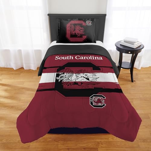 South Carolina Gamecocks Comforter Set – Gamecocks Bedding for Dorms, Guest Rooms, RVs, Tailgates & USC Game Day Decor, Twin/Twin XL