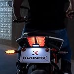 Kronox-Motorcycle-License-Plate-Bracket-Universal-Fender-Eliminator-Kit-includes-Plate-Holder-LED-Light-and-reflective-bolts