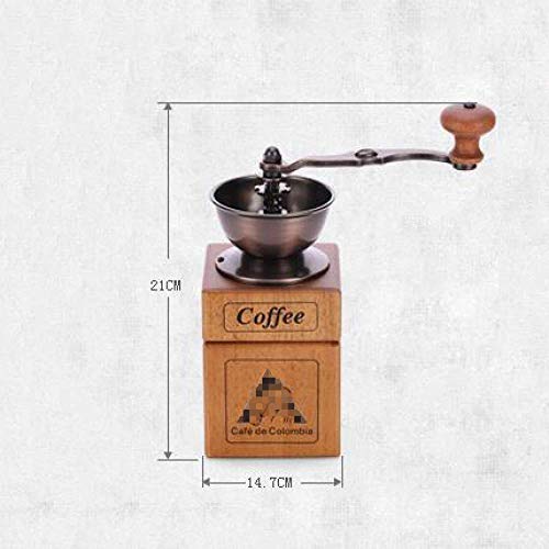 Manuelle Kaffeemühle Vintage-Stil Handmühle Kaffeemühle, Vintage-Stil Handmühle Massivholz – Bild 4