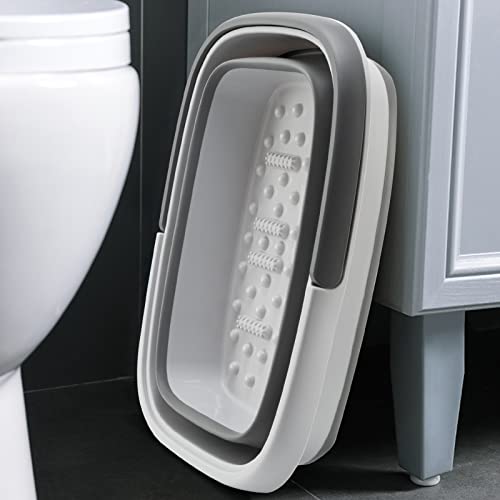 Alyster Foot Bath Collapsible Foot Bath Foot Soak Tub With Handle Foot Spa Bath 15L/4 Gallons Massager Foot Soaking Bath Basin Feet For Dry Cracked Feet, Pedicure Foot Soak, Home Spa Treatment #TOP1