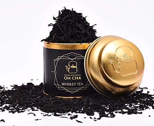 Image of OH CHA - Roasted Darjeeling Whiskey Flavored Tea, 35gms, Non-Alcoholic, Smoky, Whole Leaf