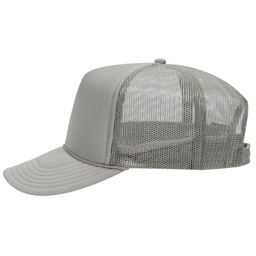 Image of OTTO Polyester Foam Front 5 Panel High Crown Mesh Back Trucker Hats in 97, Bulk, Wholesale