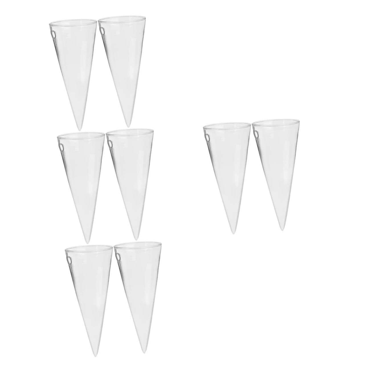 IMIKEYA 4 Ensembles Vase Mural Bourgeon Décorations D'aquarium Tubulaire Décoration D'intérieur Centres De Table Cintres pour Plantes Mur Intérieur Usine Transparent Un Verre 2 Pièces * 4