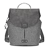 Zwei Damen City-Rucksack Olli OR8 kleiner Rucksack 5 Liter Lederoptik im Vintage-Style robust strapazierfähig wasserabweisend Hauptfach mit Reißverschluss (grey) #1