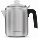 Elite Gourmet EC008SS Classic 8-Cup Stovetop Coffee Percolator