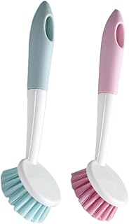 FRCOLOR 2pcs Kitchen Cleaning Brush Wash Sink Cleaner Dish Brush with Handle Kitchen Sink Cleaner Kitchen Sink Scrubber Dish Scrub Brush Dish Cleaning Tools Pan Scrubbing Brush