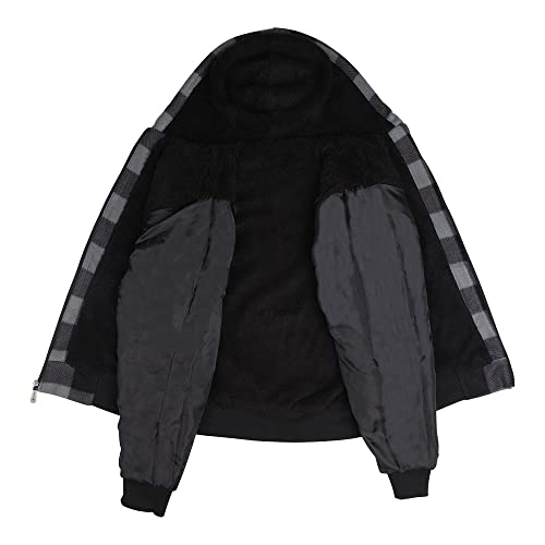 Winter Heavy Warm Sherpa Lined Fleece Plaid Flannel Jacket Men Plus Size S-5XL Big&Tall Mens Coat3