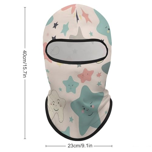 Balaclava con estrellas para hombre y mujer, máscara facial para protección solar, transpirable, cubre toda la cabeza, ideal para senderismo, ciclismo, carrera y conducción miniatura 2