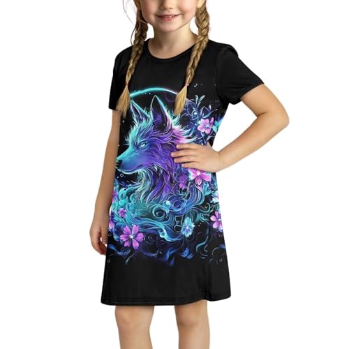 Summer Short Sleeve Nightgowns with Side Pockets Causal Knee Length Loungewear3