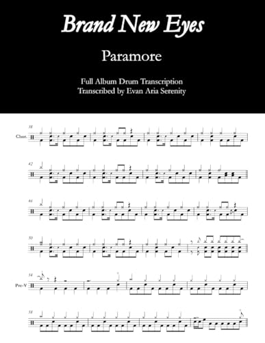 Transcription drum Paramore Brand New Eyes note à note - 2