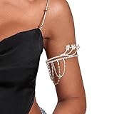 ELABEST Rhinestone Arm Cuff Bracelets Flower Arm Cuff Bracelet Tassel Arm Cuff Bracelet Armband Bang