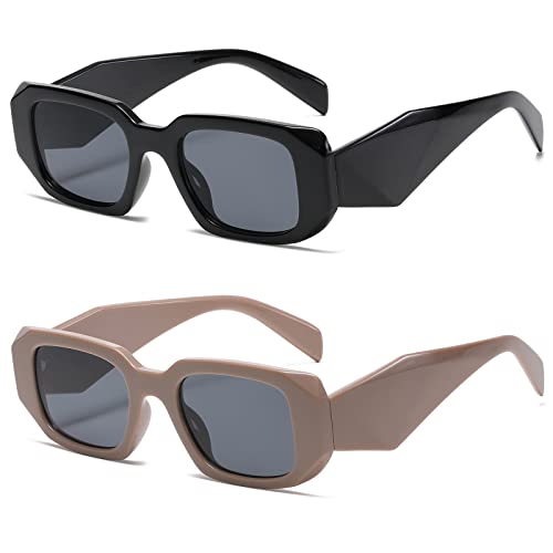 Verfimaci Trendy Rectangle Sunglasses for Women Man Square Sun Glasses