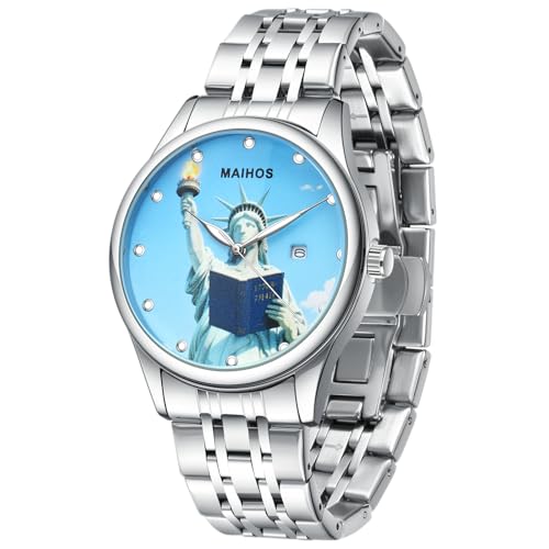 Maihos Men’s Quartz Watch – Statue of Liberty Dial Cultural