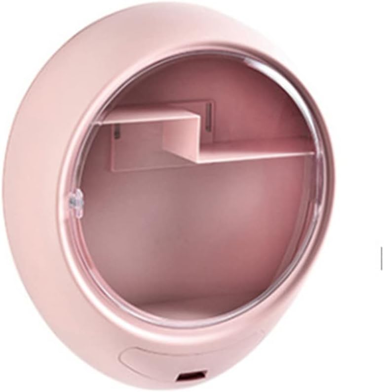 Bathroom Wall-mounted Makeup Holder Round Cosmetic Storage Box Jewelry Organizer For Women Skin Care Beauty Rack
