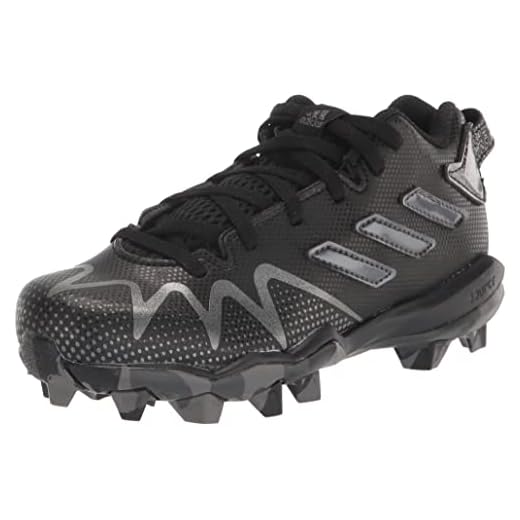 adidas Freak Spark MD-Team Football Shoe, Black/Night Metallic/Black, 6 US Unisex Big Kid