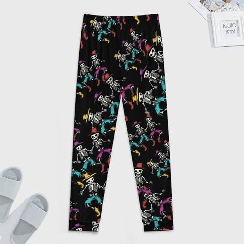 Dancing Skeleton Men's Pajamas Pants Lightweight Sleep Lounge Pant Pjs Bottoms Casual Sleepwear4