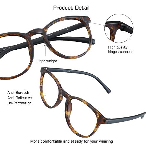 Image of VisionGlobal Blue Light Blocking Glasses, Lightweight Oval Frame, Computer Glasses for Gaming, Office, TV
