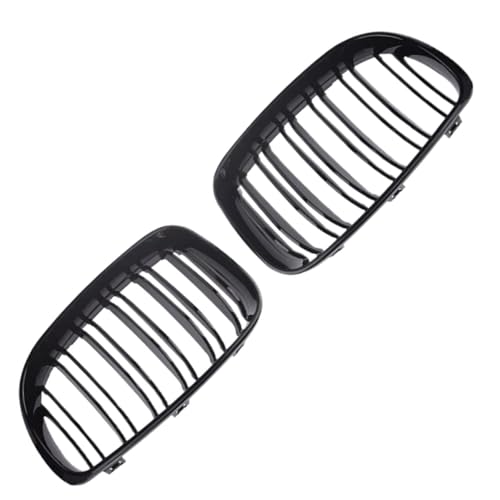 Grille de capot BMW E82 style course double ligne en noir brillant pour pare-chocs
