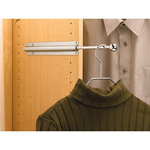 Rev-A-Shelf Cvl-12-Cr 12-Inch Extendable Heavy-Gauge Adjustable Metal Closet Valet Clothes Hanger Rod Organizer With Mounting Hardware, Chrome #TOP2