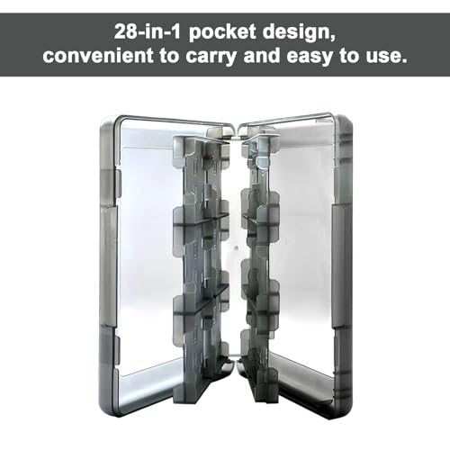 Image of Sanviatime 2Pcs Game Case Holder 28 in 1 Memory Card Case 3DS Cartridge Box Playing Card Box Storage Organizer for Nintendo 3DS Video Games