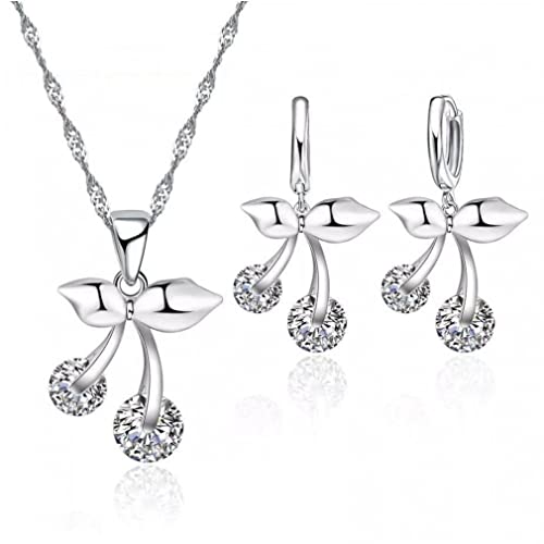 Parure collier et boucles d'oreilles mariée pour cérémonie chic